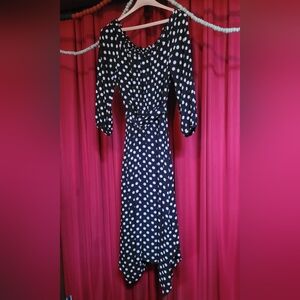 Maeve By Anthropologie Gertie Polka Dot Midi Dress, Size 6